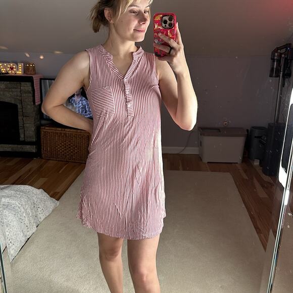 VENUS Dresses & Skirts - Venus: Striped Henley Tank Dress